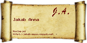 Jakab Anna névjegykártya